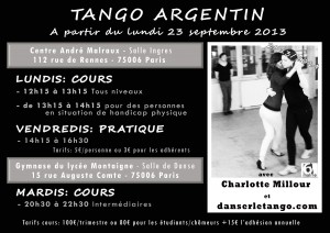 Cours Tango Paris 6
