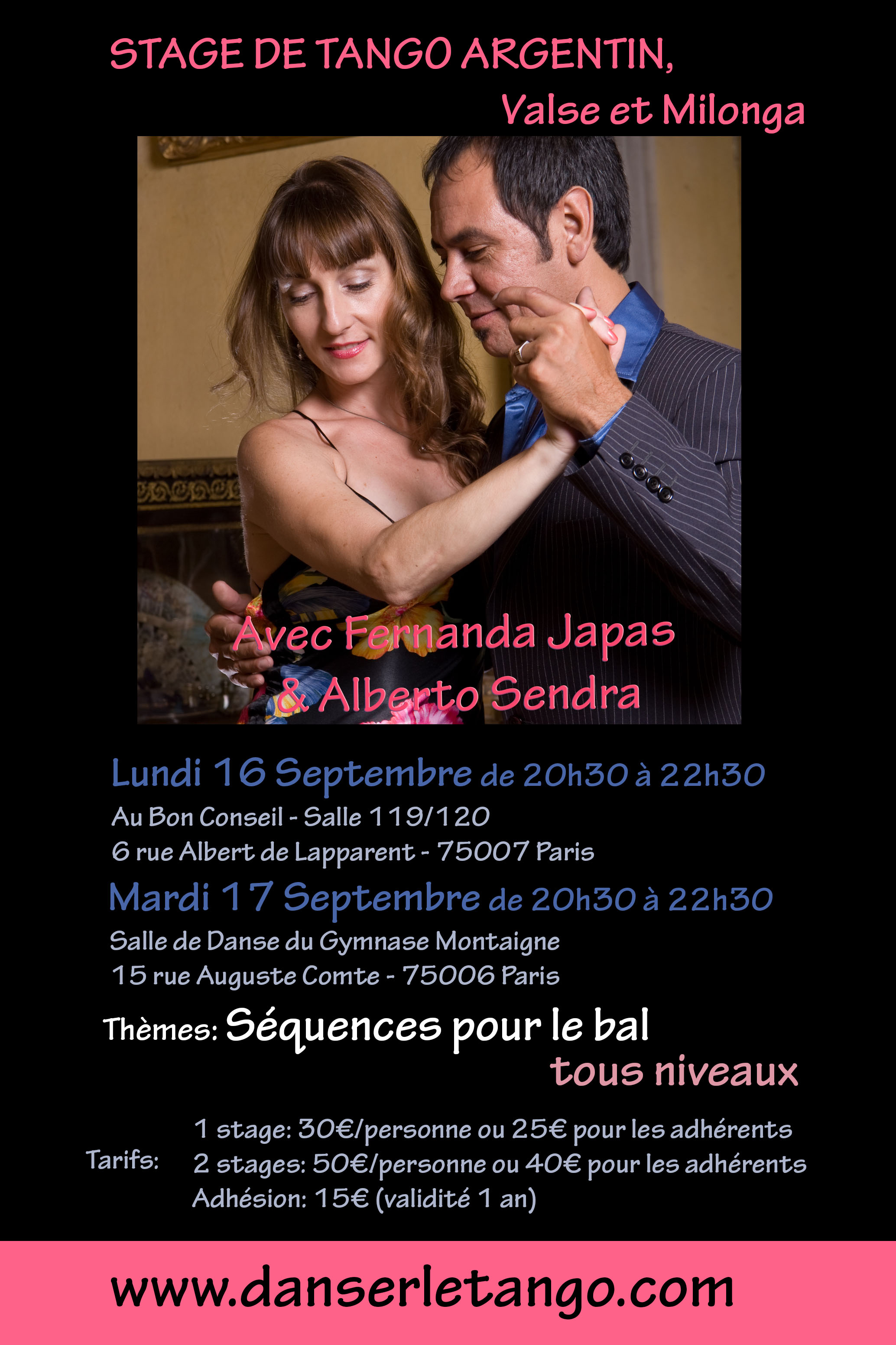 Stage de Tango tous niveaux