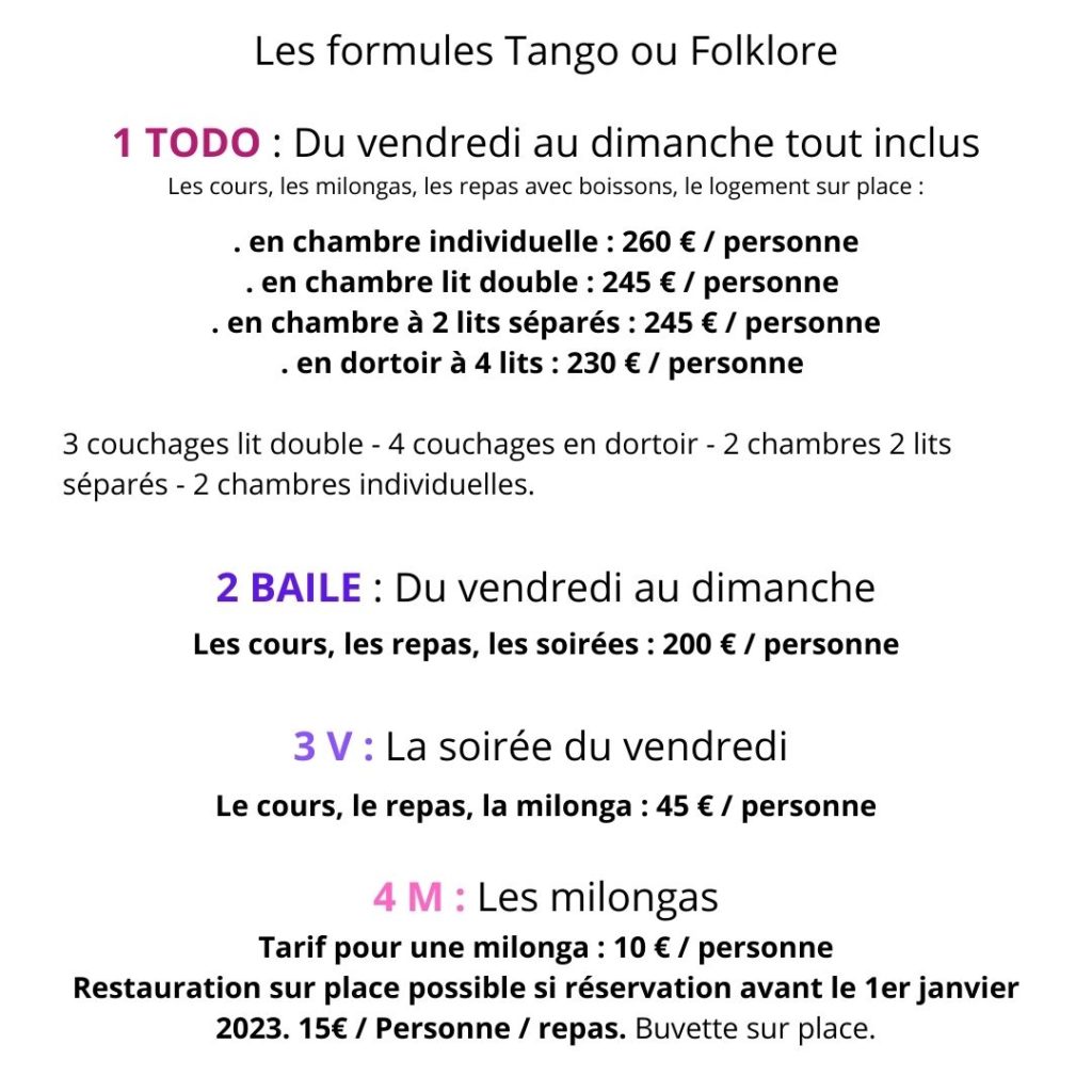 Stage intensif Tango et Folklore Normandie