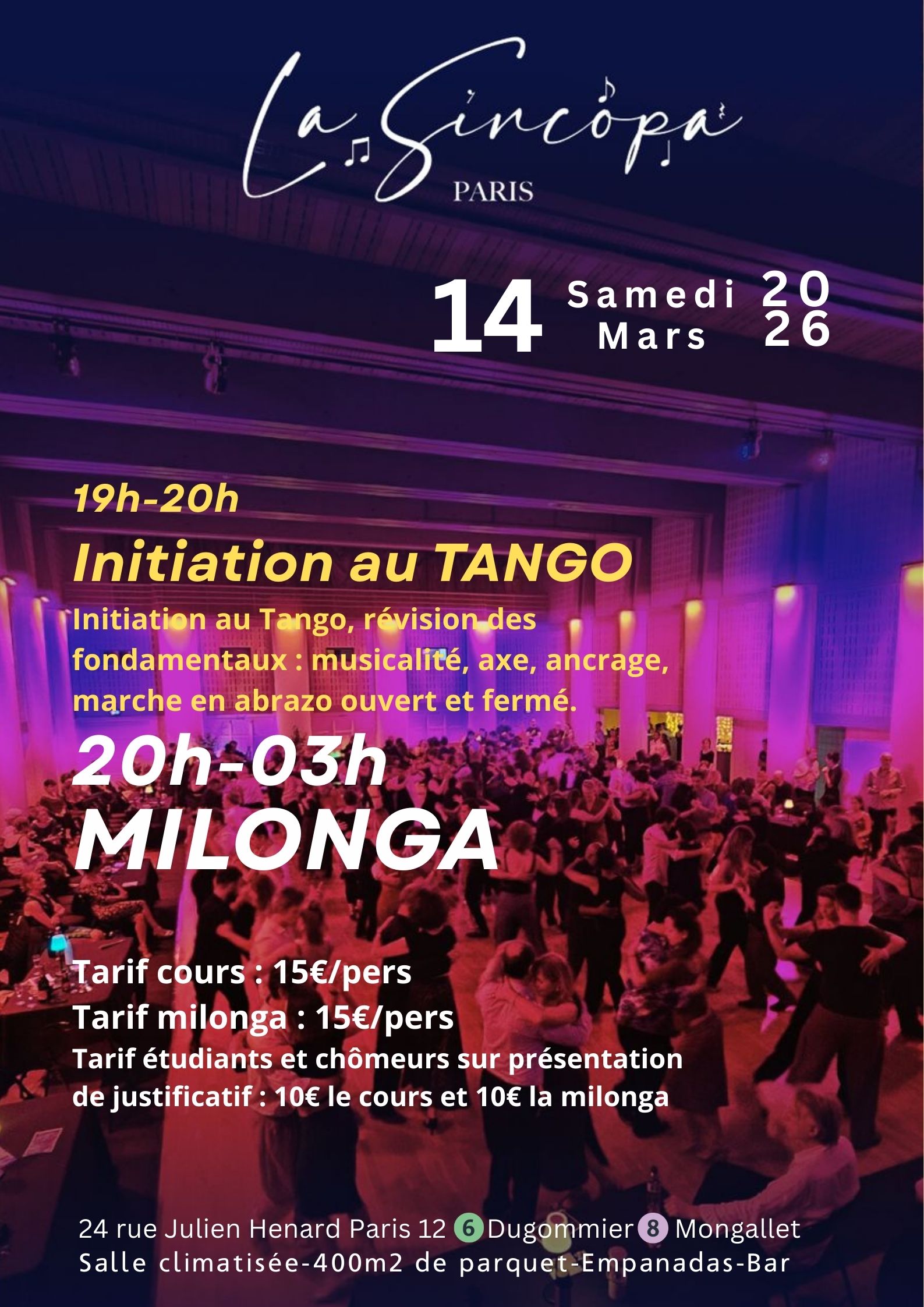 Initiation Tango Paris 2026